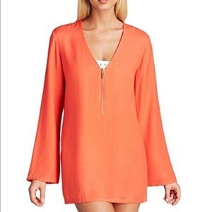 Michael Kors Cover Up Tunic Coral Orange